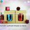 red painted glass votive candle holder with gift box