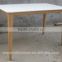 18mm thickness MDF white color wooden dining table for living room