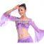 Floral embroidery belly dancing choli top with batwing sleeve