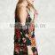 Women Open Shoulder Floral Print Rayon Fashion Dress