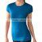 cheaper customized blue sport gym women t shirt