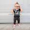 New fashion baby clothes 2017 boutique clothing printing black short sleeve 100% cotton Baby boy top