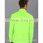Mens Sports Wear 1/4 Zipper Pullover Jacket Top Raglan Long Sleeve Sports T Shirt Fluorescent Green Gym T Shirt