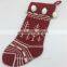 2017 Wholesale customized christmas knitted stockings