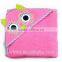 Eco-friendly embroidery designs ring spun cotton velour wholesale hooded baby towel for bathroom