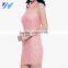 YIHAO Fashion Apparel Wholesales Pink Printed Bodycon Ladies Party Dress Sexy Backless Casual Sleeveless Bandage Mini Dress