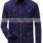 New design men casual shirts floral men european dress shirts
