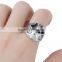 Titanium Steel Unadjustable Rings Antique Silver Skull