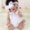 B22451A Sweet baby girl lace sling rompers