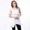 Casual Style Fashion Ruffled White Blouse
