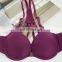 Front button young girl underwear set sexy deep V-neck push up women plus size bra set hollow out lingerie sets