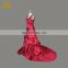 Custom Made V Neckline Ruch Satin Girls African Patterns Mermaid Prom Dress