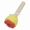 Art & Craft Set of 4 Wooden Handle Round Stencil Foam Sponge Brush