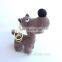 durable small plush dog toys round nose dog keychain
