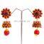 Designer Pachhi fusion art jhumka earrings-Woman Gold pachi jhumka earrings- Delicate fashion pachi jhumki earrings Wholesale