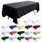 White Polyester plain visa rectangle table cloth for banquet and wedding events