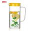 Borosilicate 1000ml straight hot cold glass pitcher with handle and lid