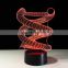 3D DNA Model LED Night Light Hot Sale ABS Touch Base 7 Color Changing Abstract Mood Lamp LED Table Illusion For Home Decoration