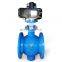 4" DN200 eccentric Flange motorized V type ball valve