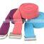 Metallic adjuster buckle Indian made custom logo available yoga strap 100% cotton