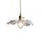Decor Nordic Glass Lotus Leaf Style Gradient Color Bedroom Chandeliers Pendant Light