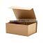 Custom your logo printing brown magnetic closure kraft paper gift box packaging