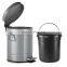 Eco friendly high quality compost bin food waste bucket organic round waste compost bin embossed design home trash bins