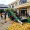 The multi cylinder double barrel corn thresher is automatically fed and threshed clean