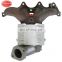 XUGUANG fit for kia k2 k3 forte front part exhaust manifold catalytic converter with euro4 ceramic