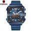 KADEMAN K9038 designer men brand watches dual display functional led chrono leather band cheap digital watches for men
