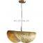 Nordic LED Pendant Light Creative Art Designer Lotus Leaf Hanging Lights For Restaurant Indoor All Copper Decor Chandelier