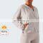 Quick Dry Loose Casual Half Zipper Sports Jackets Outdoor Training Sun-proof Clothing Women Gym Fitness Wear Sunscreen Shirt