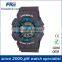 2015 hot sales abs water resisting sports watch with multi time display abs sport watch for young