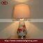 Chinese style red flower ceramic table lamp for hotel and home decorative
