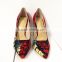 Your own design shoes african print material shoes client offer material allowed fashion women pumps