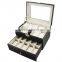 High quality PU leather watch storage box 20 slots watch box for home use ,6 grille watch box