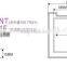 Square magnetic closure compact with window (439PE-ES1136AF-1F)