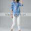 fashion women blouses 2015 front pockets buttoned latest fashion ladies blouse