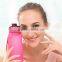 2016 hot sell Large plastic water bottles With Rope travel and sport bpa free water bottle 1000ml outdoor creative cup