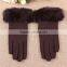 lady fashion fur cuff glove