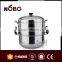 stainless steel steam cooking pot with double bottom