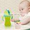 2016 New Product Click Lock Weighted Flexi Straw Trainer Cup/Straw Sippy Cup/Baby kids trainning cups BPA free