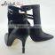 Wholesale OEM charming cow leather women boots pointed toe women high heel boots