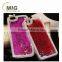 New Colorful plastic quicksand glitter star liquid mobile case For iphone 6 case Cell phone case For iphone 6S case