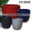 High quality indoor and outdoor fiberglass circular flower pot