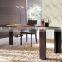 Furniture dining table set dark brown oak