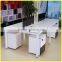wood office workstation for 4 person