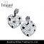 Wedding Jewelry Mix Color Rhinestone Heart Shape Stud Earrings Jewelry in Fashion Style