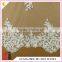 HC-6165-1 Hechun Fancy Latest Fashion Beading White Stretch Bridal Lace Fabric