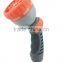 9 Patterns Thumb Control Metal Hose Nozzle Soft Grip TPR Coated #200 #112031
